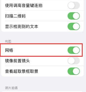 双江苹果手机维修网点分享iPhone如何开启九宫格构图功能 