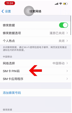 双江苹果14维修网分享如何给iPhone14的SIM卡设置密码 